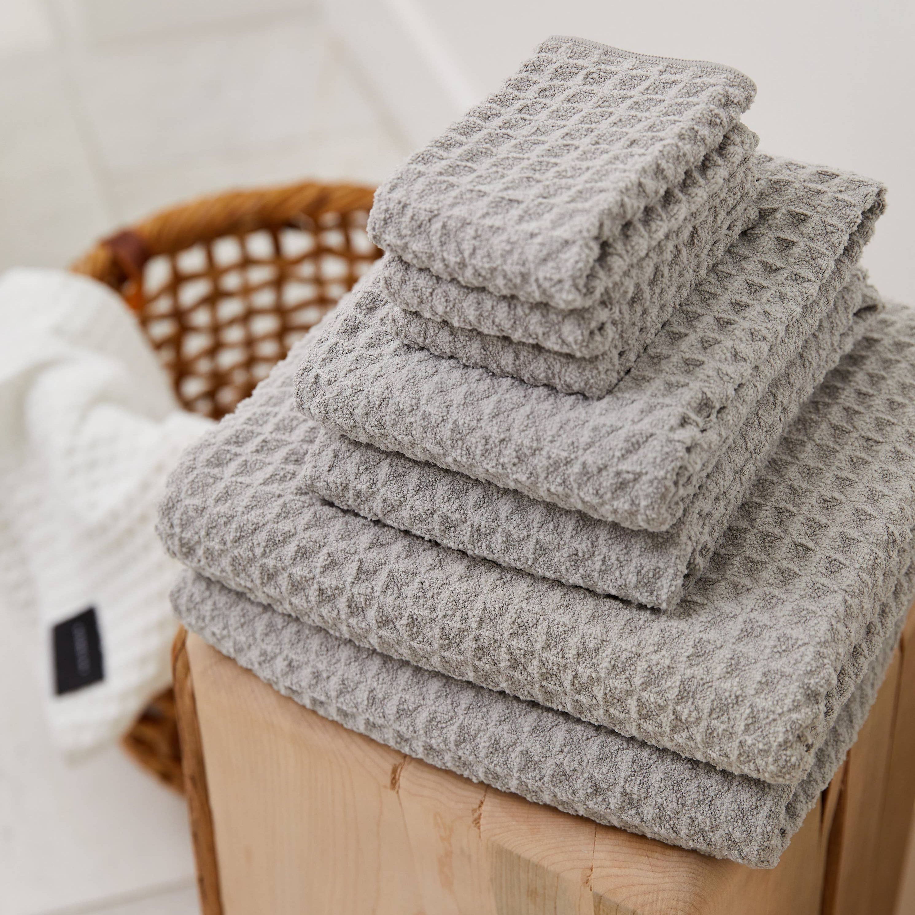 Waffle Bath, Hand towels, and Wash cloths
